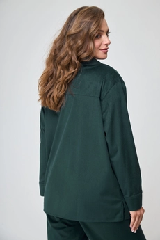 Костюм брючный 1240 бутылочно-зеленый Anelli