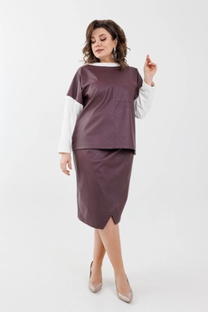 Костюм с юбкой 1262 слива Anelli
