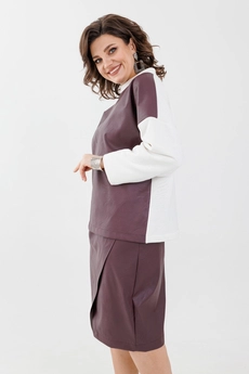 Костюм с юбкой 1262 слива Anelli