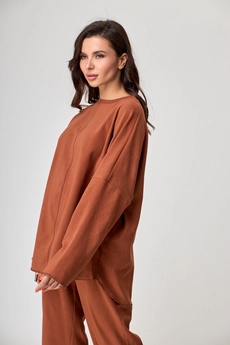Костюм брючный 1269 терракот Anelli