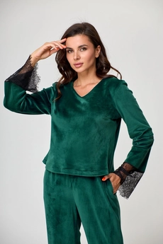 Костюм брючный 1306 изумруд Anelli