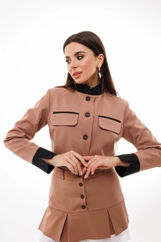 Костюм с юбкой 1356 капучино Anelli