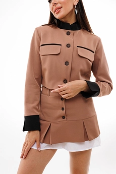 Костюм с юбкой 1356 капучино Anelli