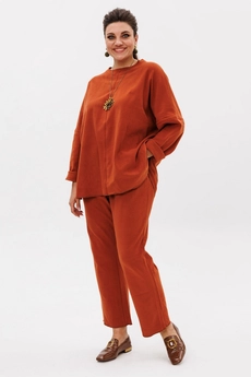 Костюм брючный 1365 пряная тыква Anelli