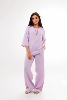 Костюм брючный 1376 лиловый Anelli