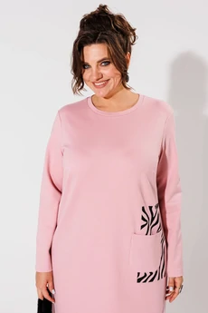 Платье 1427 розовый Anelli