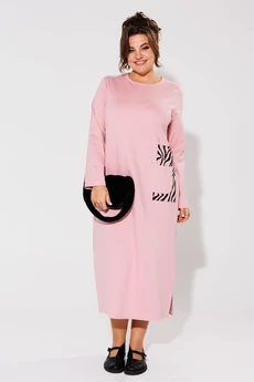Платье 1427 розовый Anelli