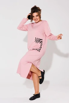 Платье 1427 розовый Anelli