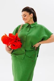 Костюм с юбкой 1475 киви Anelli