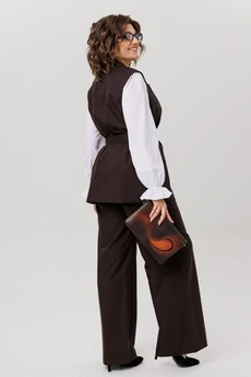 Костюм брючный 1501 блестящий каштан Anelli