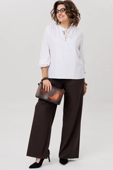 Костюм брючный 1501 блестящий каштан Anelli