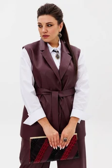 Костюм брючный 1501-1 портвейн роял Anelli