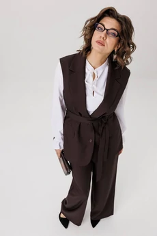 Жилет 1502 блестящий каштан Anelli