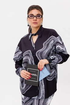 Костюм брючный 1514 мрамор Anelli