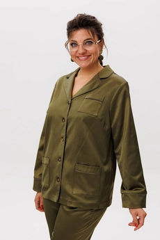 Костюм брючный 1619 оливковая роща Anelli