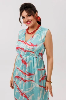 Платье 1645 кораллы в море Anelli