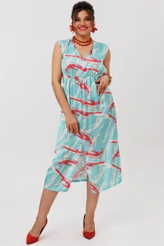 Платье 1645 кораллы в море Anelli