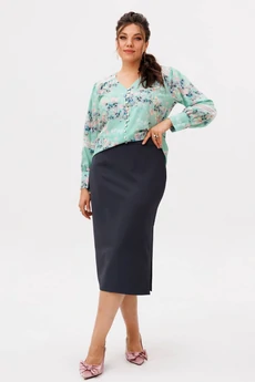 Юбка 1648 грифельный силуэт Anelli