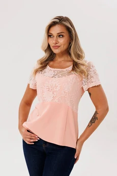 Блузка 1653 персиковая дымка Anelli