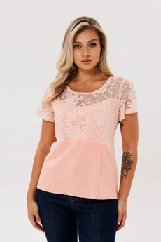 Блузка 1653 персиковая дымка Anelli