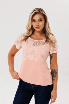 Блузка 1653 персиковая дымка Anelli