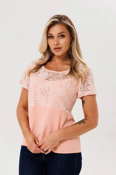 Блузка 1653 персиковая дымка Anelli