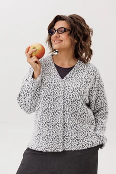 Жакет 1661 пушистый лео Anelli