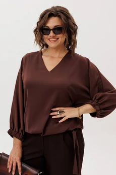 Блузка 1662 бельгийский шоколад  Anelli