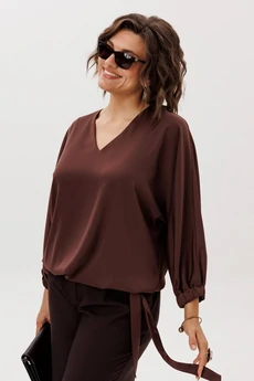 Блузка 1662 бельгийский шоколад  Anelli