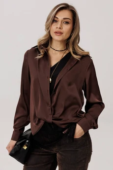 Блузка 1663 горький шоколад Anelli