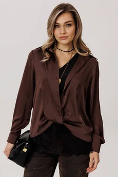 Блузка 1663 горький шоколад Anelli