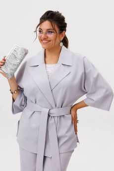 Костюм брючный 1672 сиреневый лео Anelli