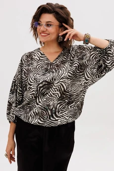 Блузка 1676-1 белая саванна Anelli