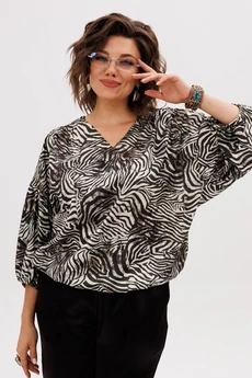 Блузка 1676-1 белая саванна Anelli