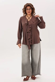 Блузка 1679  молочный шоколад Anelli