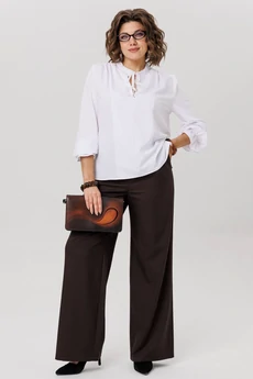 Брюки 1702 блестящий каштан Anelli