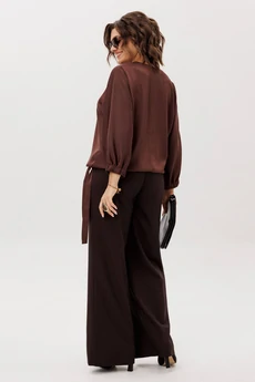 Брюки 1702 блестящий каштан Anelli