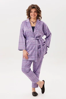 Костюм брючный 1706 лавандовая история Anelli