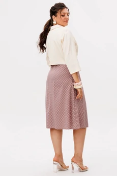 Костюм с платьем 1708 соевое молоко Anelli