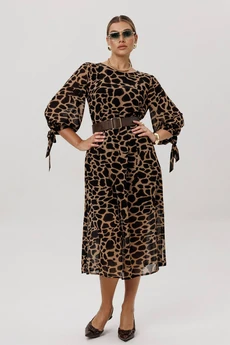 Платье 1733 Графичный леопард Anelli