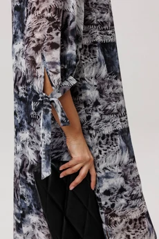 Платье 1733 леопардовый серый Anelli