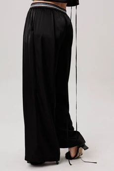 Брюки 1734 блестящий черный Anelli