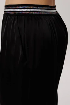 Брюки 1734 блестящий черный Anelli