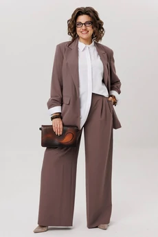 Костюм брючный 1742 масала чай Anelli