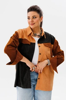 Рубашка 1748 оттенки карамели Anelli