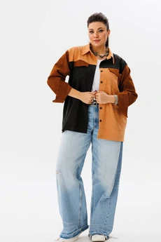 Рубашка 1748 оттенки карамели Anelli