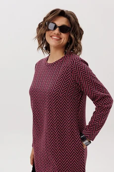 Платье 1755 рябиновая волна Anelli