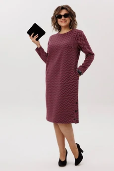 Платье 1755-1 рябиновая волна Anelli