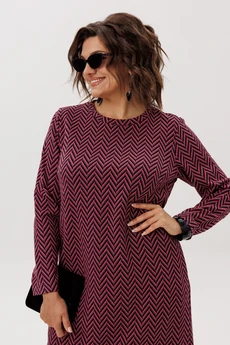 Платье 1755-1 рябиновая волна Anelli