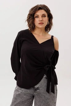 Блузка 1760 черная орхидея Anelli